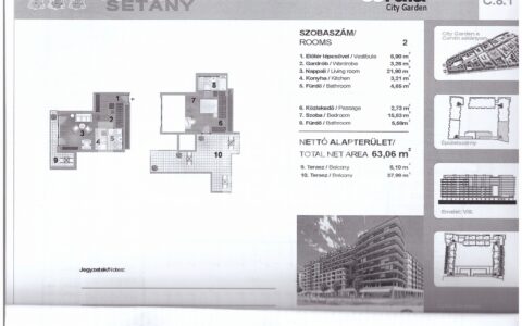 Budapest VIII. kerület eladó ház Gyönyörű penthouse a Corvin sétányon 7