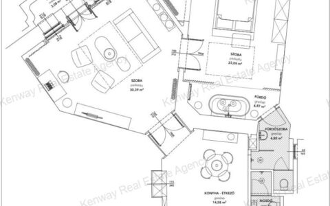Budapest V. kerület eladó ház V. FERENCIEK TERE 86nm felújított dupla erkélyes lakás 2